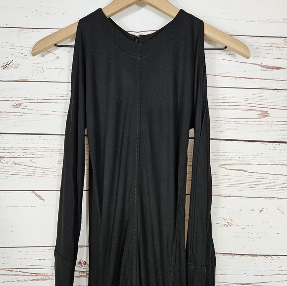 Victoria Beckham | Long Sleeve Cold Shoulder Black Jersey Dress NWT - Picture 6 of 11